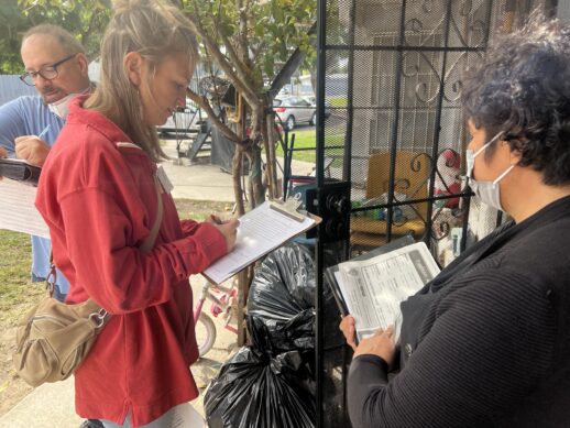 SAVe Leadership Team Canvassing with Western Service Workers Association